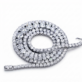 10.50 Carat Lab Grown Round Diamond Graduated Tennis Necklace Bridal Jewellery