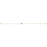 Straight Baguette Natural Blue Sapphire Baguette Bracelet In Gold & Platinum