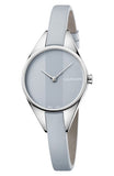 Calvin Klein Rebel Women's Watch – 29 mm Grey Dial, Leather Strap