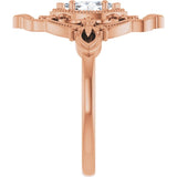 Marquise Stuller Lab-Grown Moissanite Solitaire Ring in Rose Gold