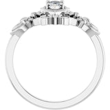 Marquise Stuller Lab-Grown Moissanite Ring in Gold and Platinum