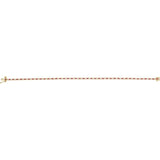 Round Natural Ruby & Natural Diamond Line Bracelet In Gold & Platinum