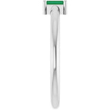 Straight Baguette Lab-Grown Emerald Stackable Ring in White Gold