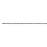 Round Natural Turquoise Line Bracelet In Gold & Platinum