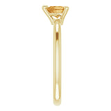 Heart Citrine Symbols Ring in Yellow Gold