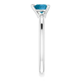 Heart London Blue Topaz Symbols Ring in Gold and Platinum