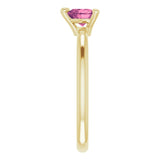 Heart Pink Tourmaline Symbols Ring in Gold
