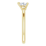 Heart White Sapphire Symbols Ring in Yellow Gold