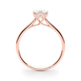 IGI Lab-Grown Oval Diamond Six Claw Solitaire Engagement Ring, VVS Clarity D Color