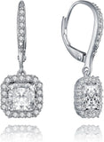 1.50Ct Lab Grown Diamond Prong Set Dangle Drop Earrings in White Gold