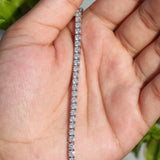 Bracelet de tennis serti de diamants illusion cultivés en laboratoire et monté sur argent sterling 925