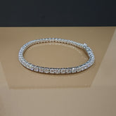 Natural Diamond Tennis Bracelet in 9K White Gold | 6.00Ct Tennis Bracelet | Prong Set with Box Lock