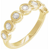 Round Lab-Grown Moissanite Cabochon Ring in Yellow Gold