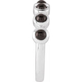 Round Black Onyx Cabochon Ring in Platinum