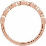 Round Lab-Grown Moissanite Cabochon Ring in Rose Gold