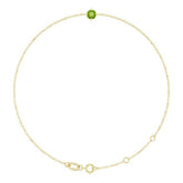 Round Natural Peridot Link Bracelet In Gold & Platinum