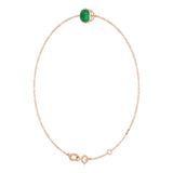 Round Lab-Grown Emerald Link Bracelet In Gold & Platinum