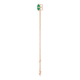 Round Lab-Grown Emerald Link Bracelet In Gold & Platinum