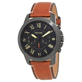Montre chronographe Fossil FS5214 pour homme – Boîtier argenté