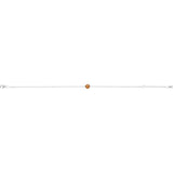 Round Natural Citrine Solitaire Link Bracelet In Gold & Platinum