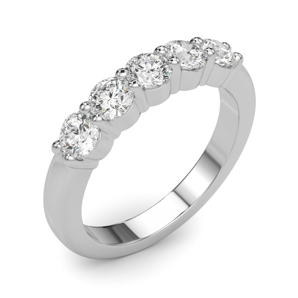 5-Stone Lab-Grown Diamond Ring – Timeless Symbol of Love with Brilliant DE Color, VVS Clarity Diamonds in an Elegant Shared U-Prong Setting