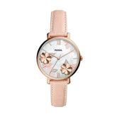 Fossil Jacqueline ES4671 Women’s Rose Gold Watch – White Floral Dial