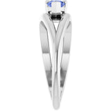 Pear Tanzanite Negative Space Ring in White Gold