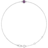 1-Stone Lab-Grown Alexandrite & Round Bezel-Set Link Bracelet In Set