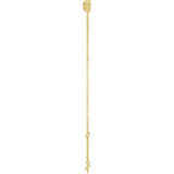 1-Stone Natural Citrine & Round Bezel-Set Link Bracelet In Set