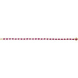 Oval Lab-Grown Ruby & Lab-Grown Diamond Line Bracelet In Gold & Platinum