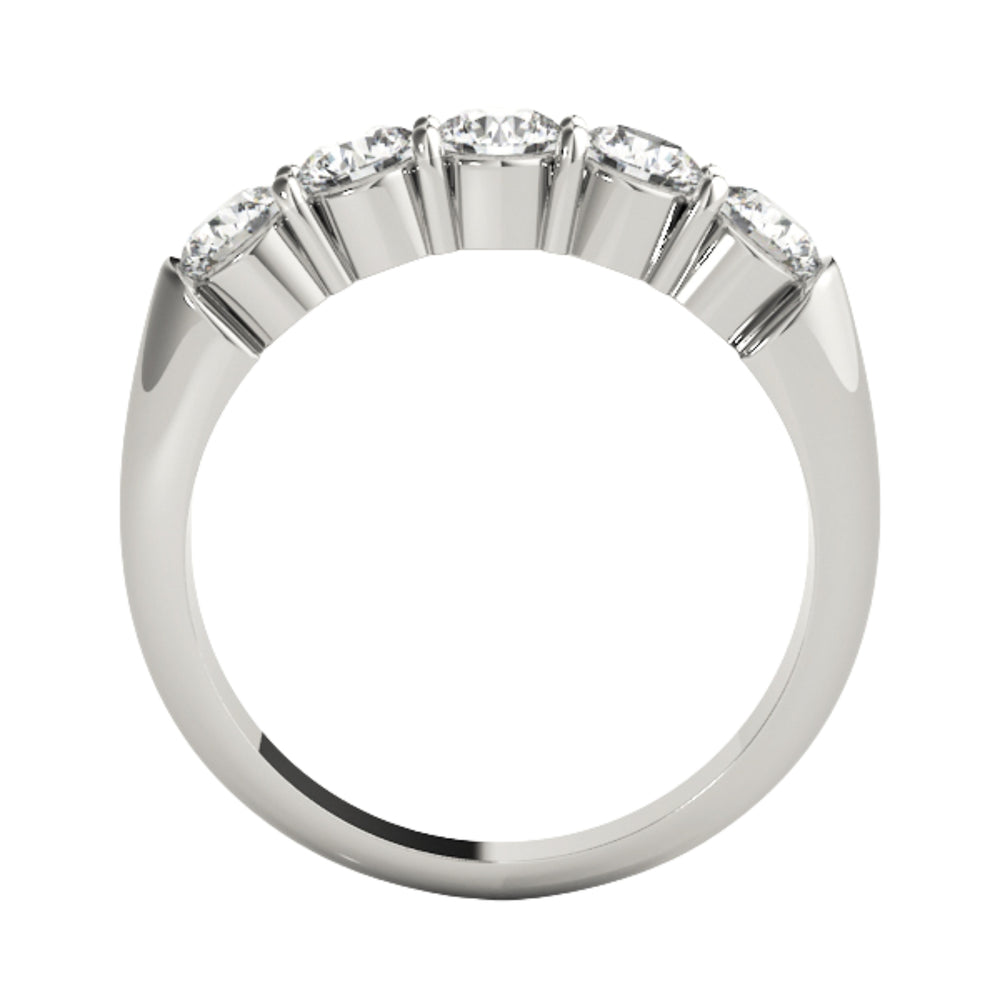 Round lab diamond ring white gold, 9K white gold diamond band