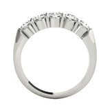 Round lab diamond ring white gold, 9K white gold diamond band