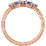 Pear Tanzanite Multi Stone Ring in Rose Gold