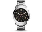 Fossil Grant FS4994 Men’s Chronograph Watch – Black Dial, Stainless-Steel Bracelet