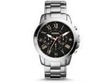 Fossil Grant FS4994 Men’s Chronograph Watch – Black Dial, Stainless-Steel Bracelet