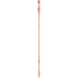 3-Stone Lab-Grown Ruby & Round Bezel-Set Link Bracelet In Set