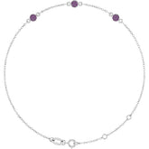 3-Stone Lab-Grown Alexandrite & Round Bezel-Set Link Bracelet In Set
