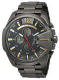Mega Chief Herrenuhr aus gunmetalfarbenem Edelstahl mit Chronographen-Design
