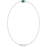 1-Stone Lab-Grown Emerald & Emerald Bezel-Set Link Bracelet In Set
