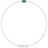 1-Stone Lab-Grown Emerald & Emerald Bezel-Set Link Bracelet In Set