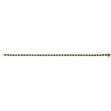 Emerald Natural Tsavorite Garnet Bezel-Set Line Bracelet In Gold & Platinum