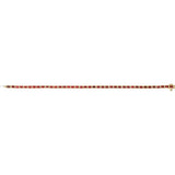 Emerald Lab-Grown Ruby Bezel-Set Line Bracelet In Gold & Platinum