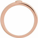 Round White Opal Cabochon Ring in Gold and Platinum