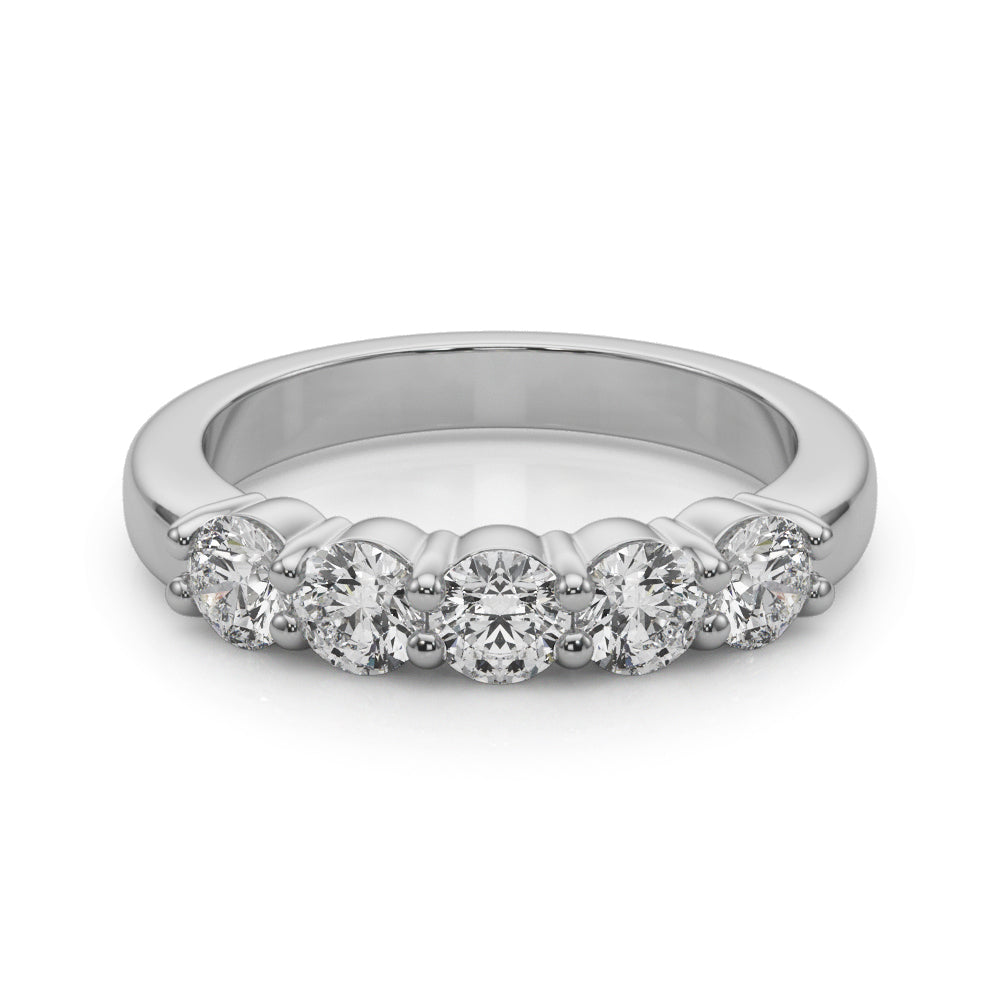 5-Stone Lab-Grown Diamond Ring – Timeless Symbol of Love with Brilliant DE Color, VVS Clarity Diamonds in an Elegant Shared U-Prong Setting
