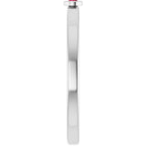 Round Ruby Solitaire Ring in White Gold
