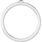 Round Alexandrite Solitaire Ring in White Gold