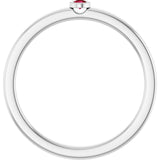 Round Ruby Solitaire Ring in White Gold