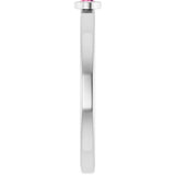 Round Pink Tourmaline Solitaire Ring in Platinum