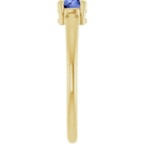 Round Tanzanite Solitaire Ring in Yellow Gold