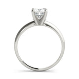 IGI Lab-Grown Cushion Diamond Four Prong Set Solitaire Engagement Ring, D Color VVS Clarity